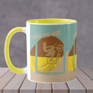 Caneca Motocross dirtbike moto-x presente na lama