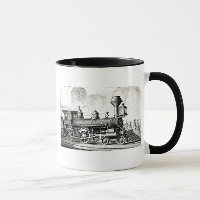 Caneca Motor a vapor antiquado de locomotiva Americana (Direita)