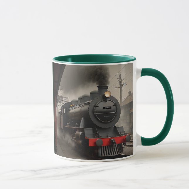 Caneca Motor do comboio na estação (Direita)