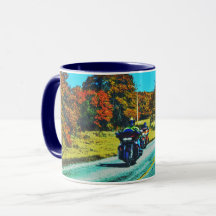 Motorcycle Rider Road Trip Art Mug