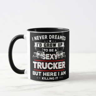 Caneca Motorista de caminhão divertido para mulheres cami