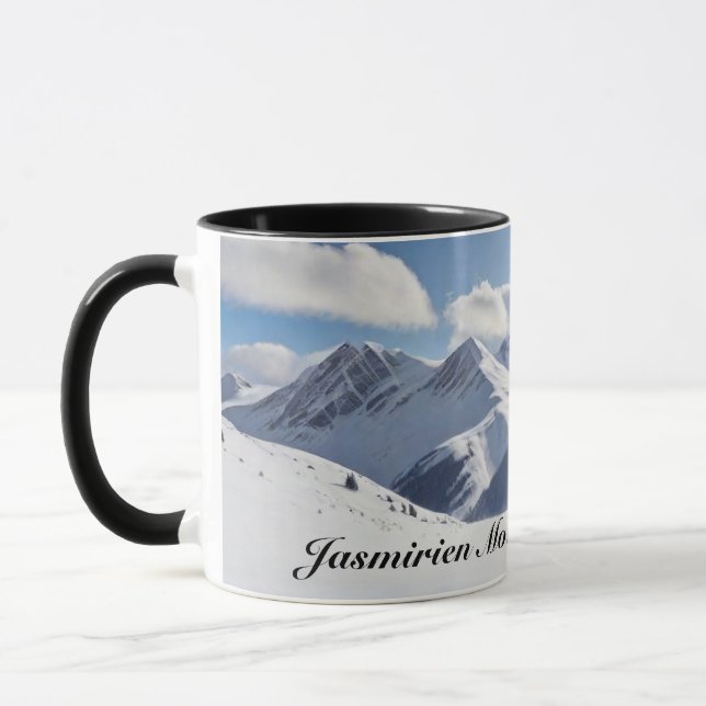 Caneca Mountaineering with Climber Silhouette and Mtns (Esquerda)