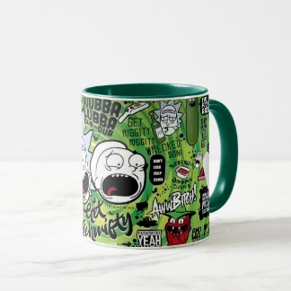 Caneca Mousepad Colagem Rick e Morty