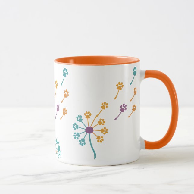 Caneca MPA Dandelion Paw Imprime Mugs de Café (Direita)