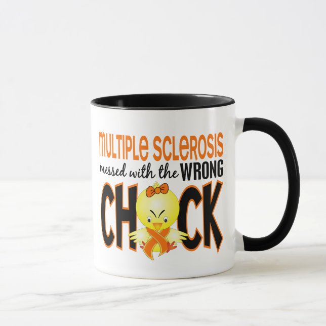 Caneca MS da esclerose múltipla sujado com o pintinho (Direita)