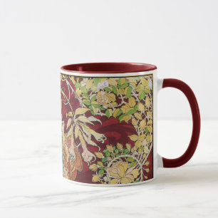 Caneca Mucha Art Nouveau: Mulher Com Daisy