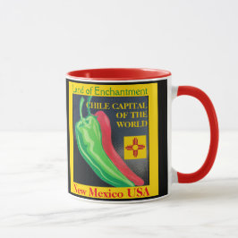 Caneca Mudança da Taça do Café Vermelho ou Verde do Chile