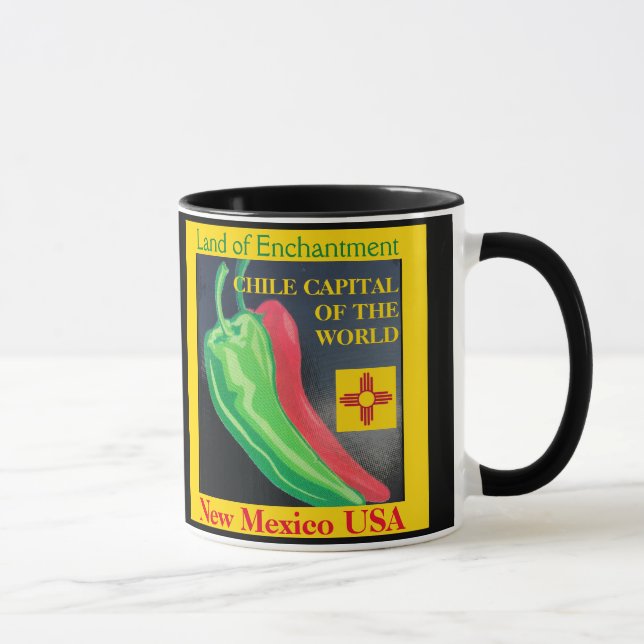 Caneca Mudança da Taça do Café Vermelho ou Verde do Chile (Direita)
