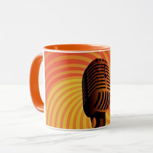 Caneca Mudança personalizada do microfone retrorreflector (Frente Esquerda)