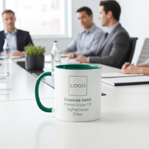 Caneca Mudança Verde personalizada do logotipo da empresa