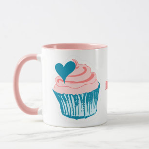 Caneca Mudanças de nome personalizado do Cupcake Love