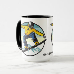 Caneca Mudanças SNOWBOARDER de nome personalizado