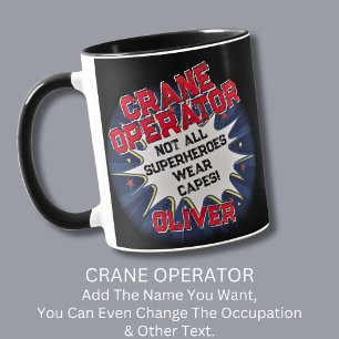 Caneca Mudar Texto, OPERADOR DE GUINDASTE, Nem Todos os S