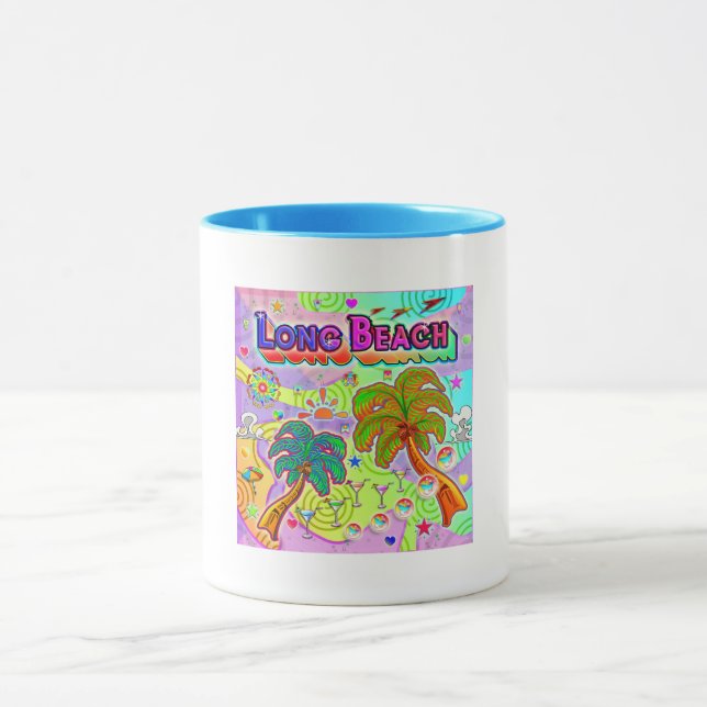 Caneca Mug Alvo de Férias de Longa Praia (Centro)