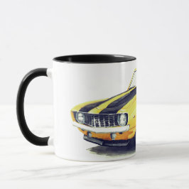 Caneca Mug Amarelo Camaro 1969