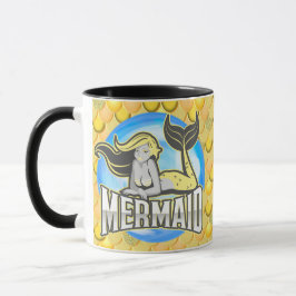 Caneca Mug Amarelo de Sereia
