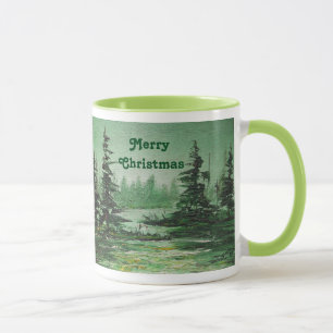 Caneca Mug Ann Hayes Pintando Floresta Verde