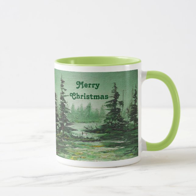 Caneca Mug Ann Hayes Pintando Floresta Verde (Direita)