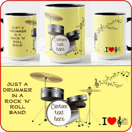Caneca MUG - Apenas um baterista em uma Banda do Rock 'n'