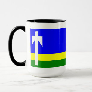 Caneca Mug apresentando a próxima bandeira do estado de W