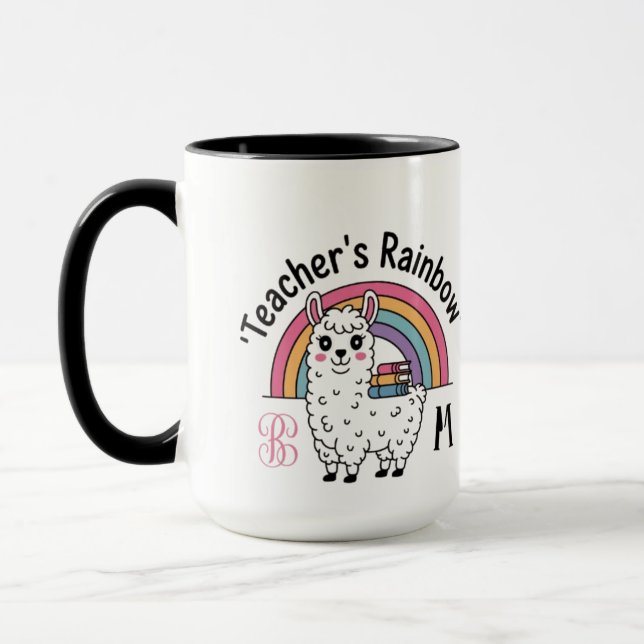 Caneca Mug "Arco-Íris do Professor" - Lama Bonito, Livros (Esquerda)