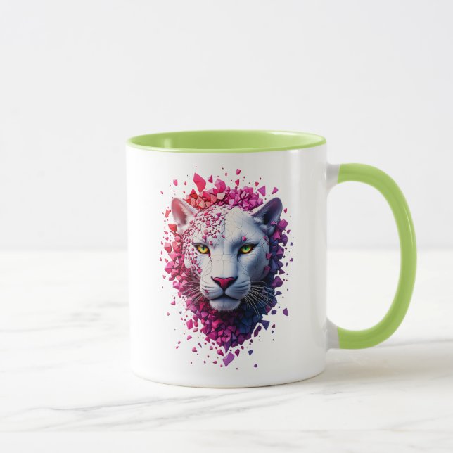 Caneca Mug avec portrait stylisé d'un félin (Direita)