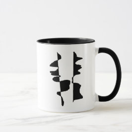 Caneca Mug bicolore Abstrait Dual Face