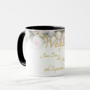 Caneca Mug Casado - Noiva com buquê de casamento colorido