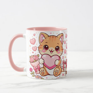 Caneca Mug Cat Valentine 