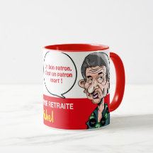 Mug CGT vermelho partida em retraire de Michel