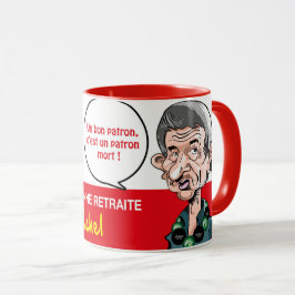 Caneca Mug CGT vermelho partida em retraire de Michel