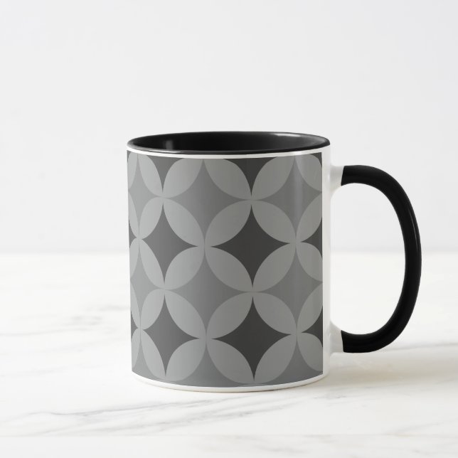 Caneca Mug - Círculos e Ouros em Preto (Direita)