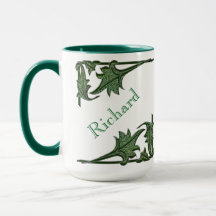 Mug - Colchetes e nome em verde