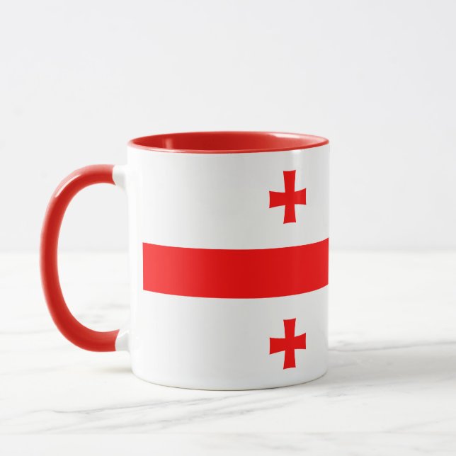 Caneca Mug com bandeira da Geórgia (Esquerda)