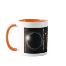 Mug com Eclipse Solar Total 2024 em Mazatlan