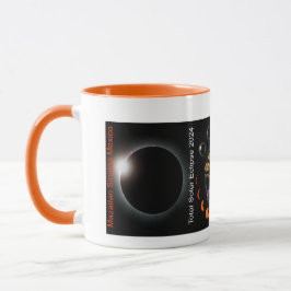 Caneca Mug com Eclipse Solar Total 2024 em Mazatlan
