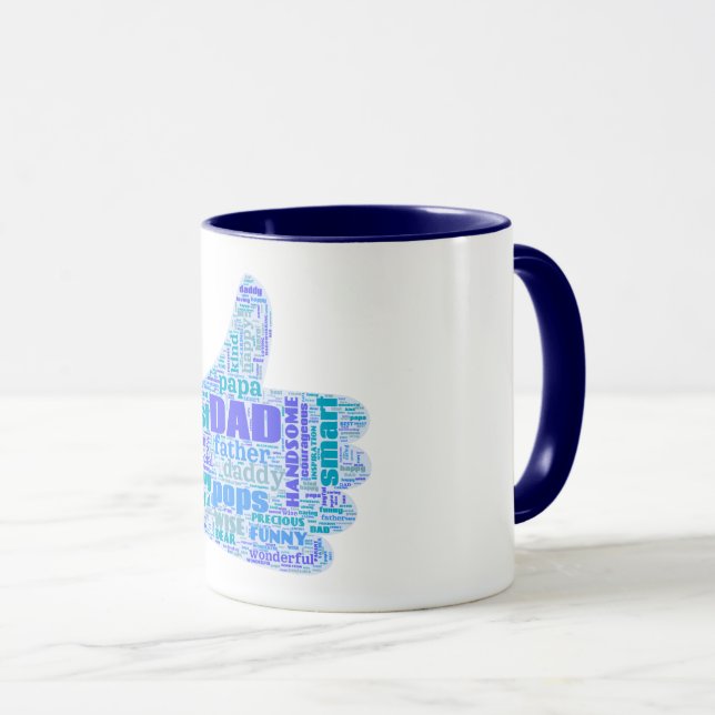 Caneca Mug com impressão no centro - Word Cloud (Frente Esquerda)