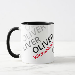 Caneca Mug com marca com nome tipografia moderna