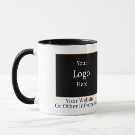 Caneca Mug com marca comercial negra