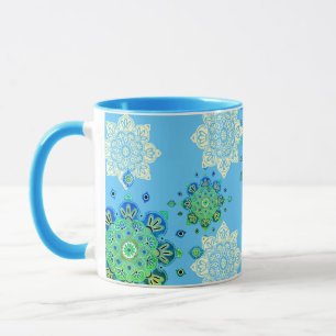 Caneca Mug com Medalhões Coloridos