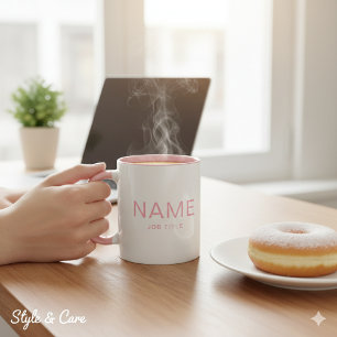 Caneca Mug Combo Rosa Personalizado com Seu Nome