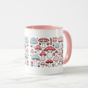 Caneca Mug Cute Kawaii Mushroom