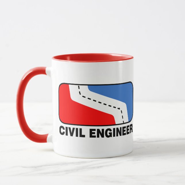 Caneca Mug da Liga Engenheiro Civil (Esquerda)