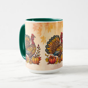 Caneca Mug de Ação de Graças de Férias Tradicional