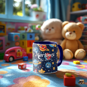 Caneca Mug de Aventura Espacial Kawaii Personalizado para