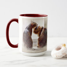 Mug de bebida quente de dois tons Maroon