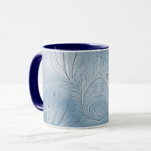 Caneca Mug de café azul Abstrato moderno