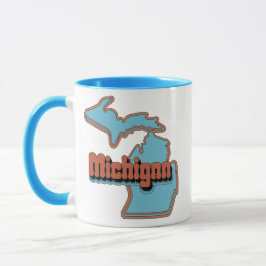 Caneca Mug de café com café da manhã retrô Michigan Vinta