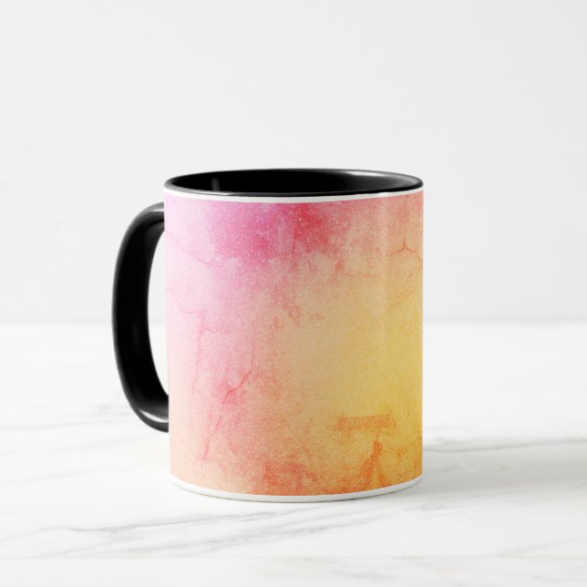 Caneca Mug de café com gradiente de mármore sunset (Frente Esquerda)