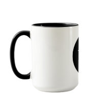 Mug de café com marca de logotipo preto personaliz